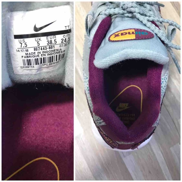 NWT Nike Air Max 95 Prm Bordeaux Grey W AUTHENTIC - Picture 8 of 8